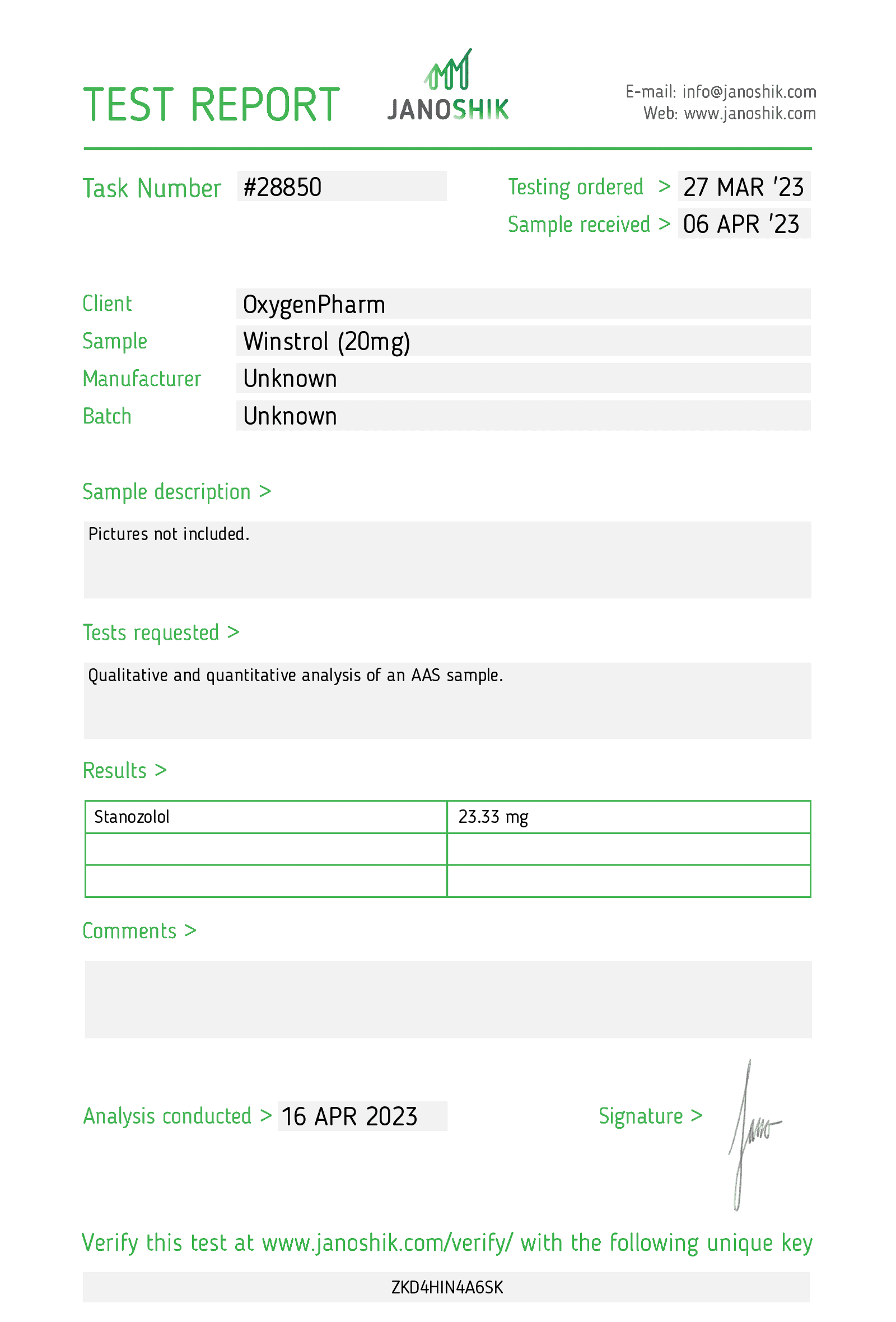 oxygenpharm Winstrol (Stanogen) 25mg 60 Tabs - Image 2