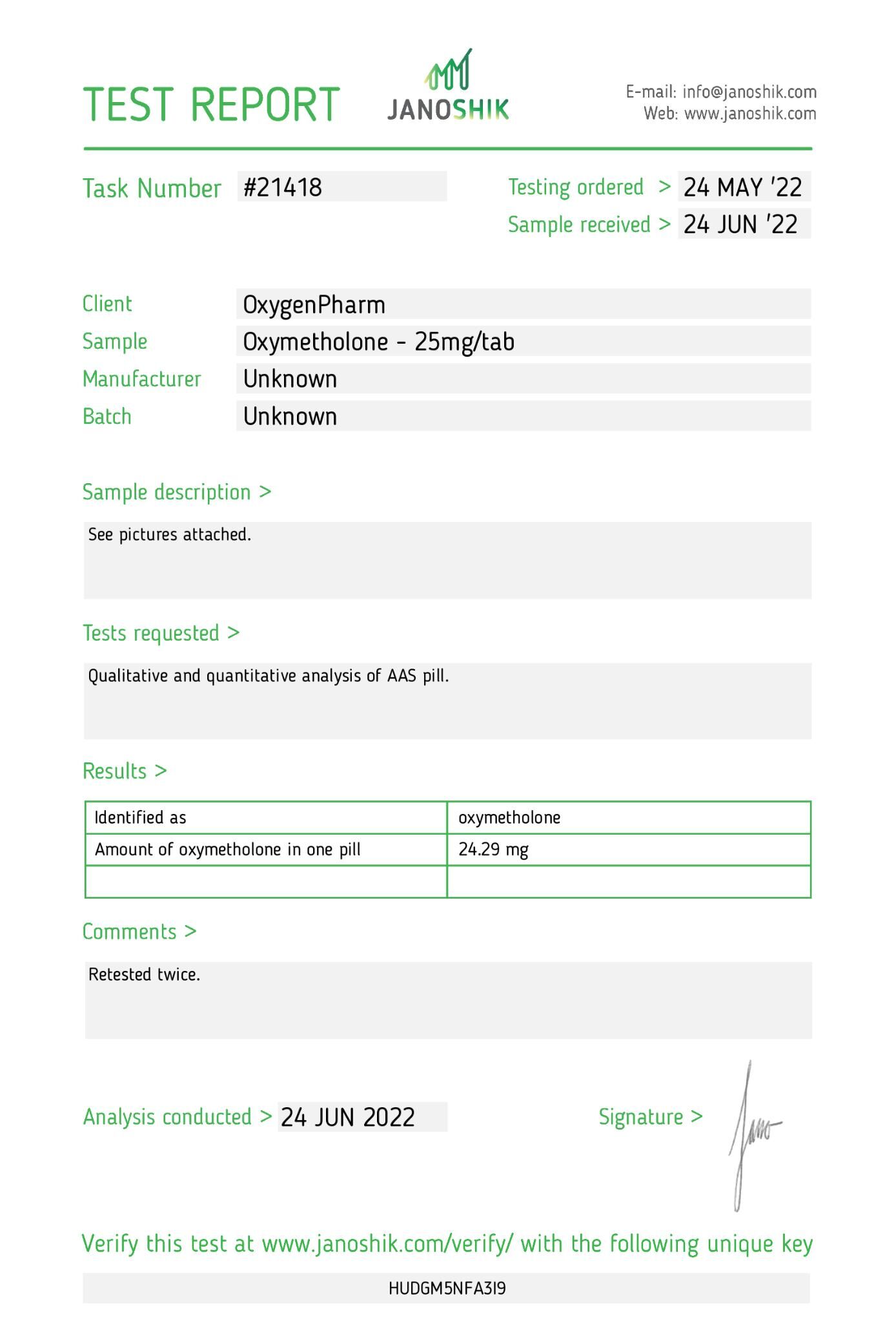 oxygenpharm Anadrol 25mg 100 Tabs - Image 2